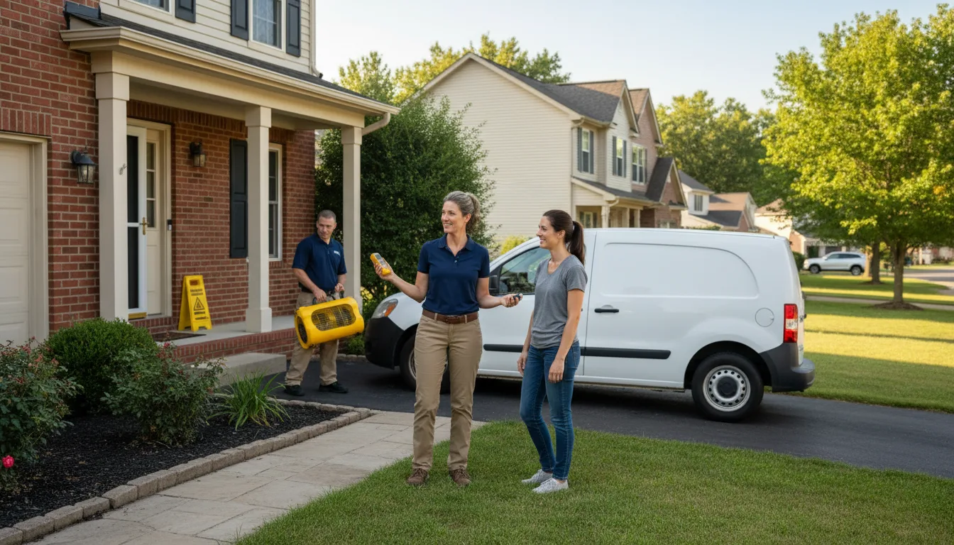 Residential water damage restoration in Columbus, NC